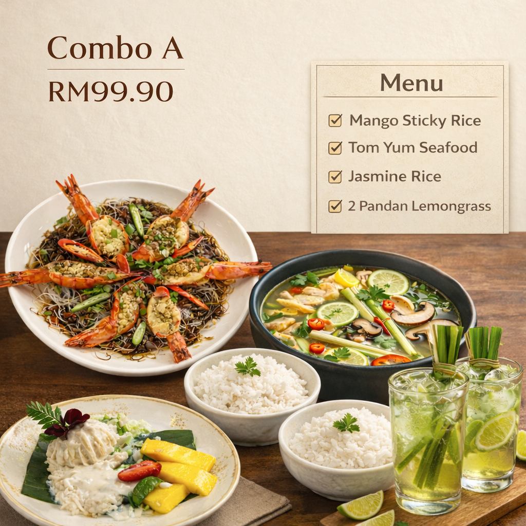 Thai food combo campaign design